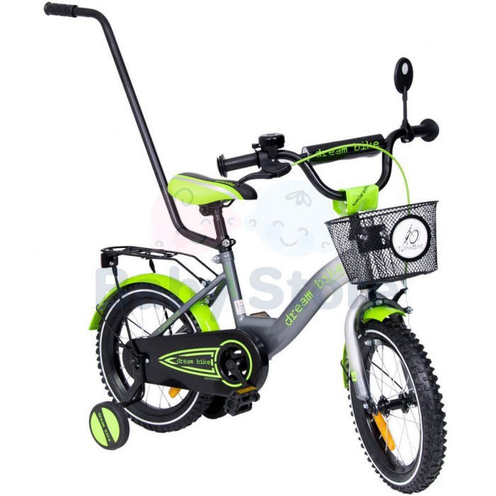 TomaBike vaikiškas dviratis 14 Platinum Green
