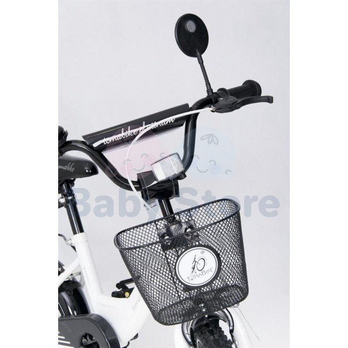 TomaBike vaikiškas dviratis 14 Platinum White