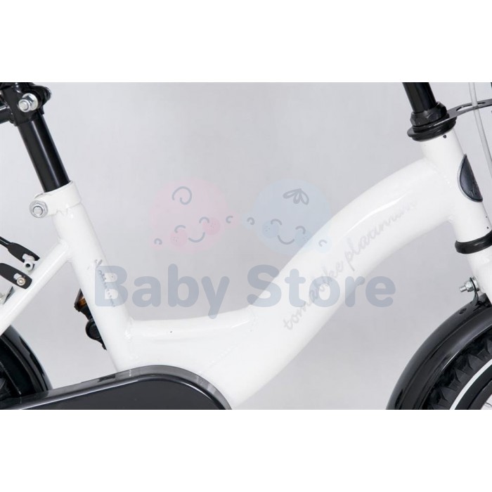 TomaBike vaikiškas dviratis 14 Platinum White