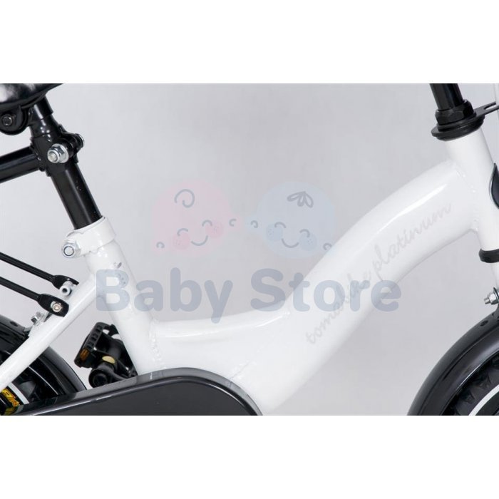 TOMABIKE dviratis 12" PLATINUM WHITE