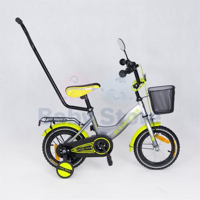 TomaBike 12 Platinum Green vaikiškas dviratis