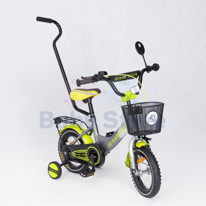 TomaBike 12 Platinum Green vaikiškas dviratis