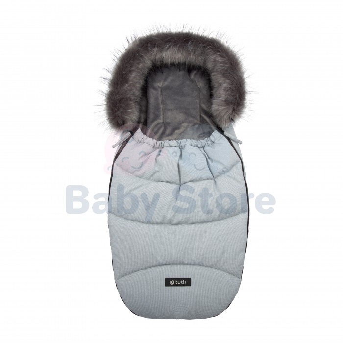 Tutis Risso vokelis su pirštinėmis – šiltas žieminis miegmaišis vežimėliui Risso spalvos