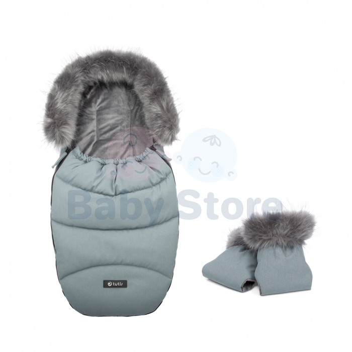 Tutis Menta vokelis su pirštinėmis – šiltas miegmaišis vežimėliui