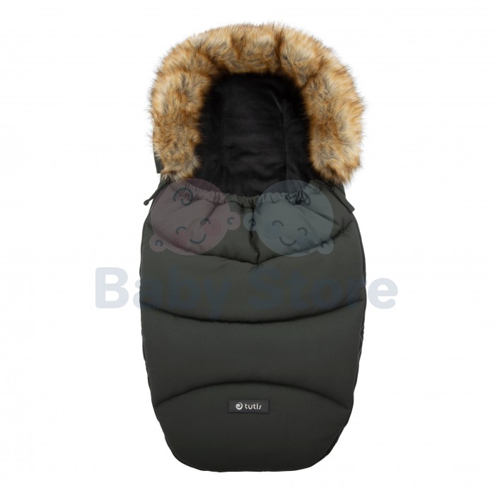 Tutis Pistacchio vokelis su pirštinėmis – šiltas žieminis miegmaišis vežimėliui Pistacchio spalvos