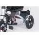 Vaikiškas triratukas TomaBike Chiron Grey su stumimo rankena iš šono