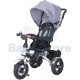 Vaikiškas triratukas TomaBike Chiron Grey su stumimo rankena iš šono