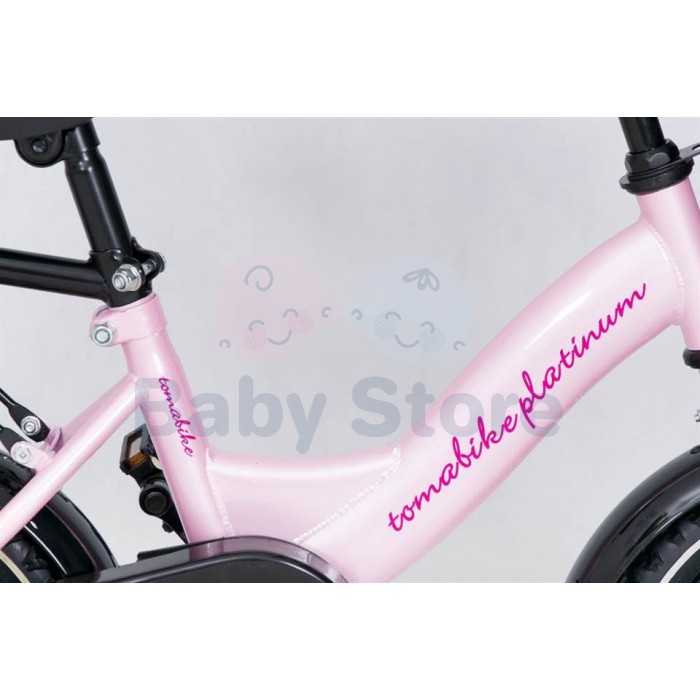TomaBike Platinum Pink 12 colių dviratis vaikams