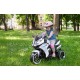 1300ST White elektrinis motociklas vaikams su LED žibintais ir ratukais