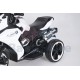 1300ST White elektrinis motociklas vaikams su LED žibintais ir ratukais