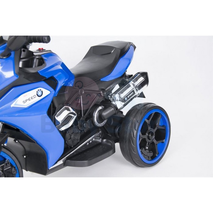 1300ST Blue elektrinis motociklas vaikams su ratukais ir LED žibintais