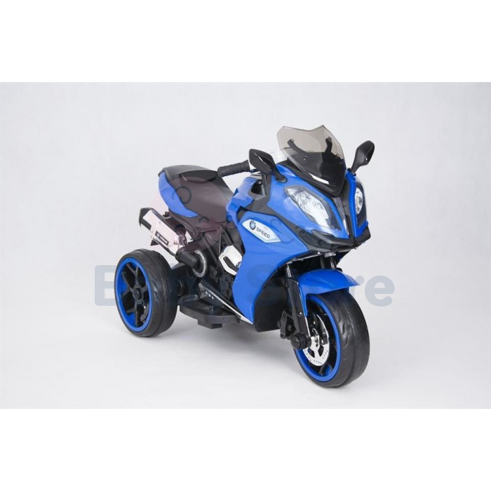 1300ST Blue elektrinis motociklas vaikams su ratukais ir LED žibintais