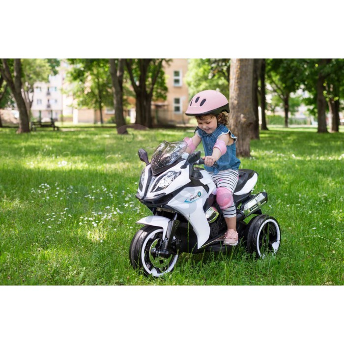 1300ST Blue elektrinis motociklas vaikams su ratukais ir LED žibintais