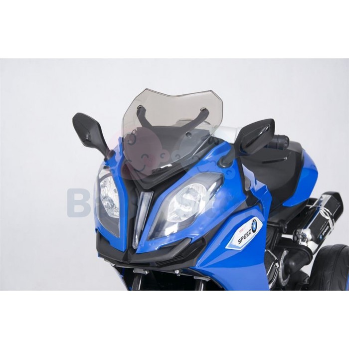 1300ST Blue elektrinis motociklas vaikams su ratukais ir LED žibintais