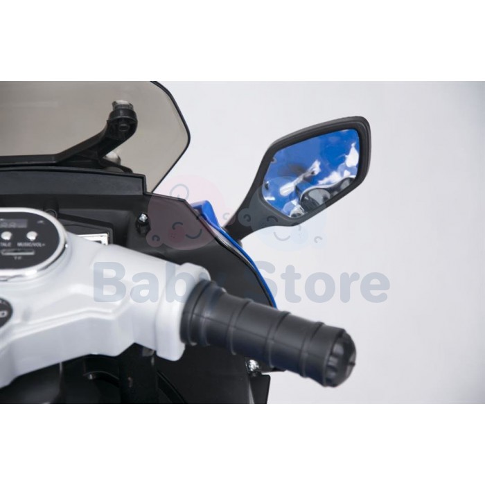 1300ST Blue elektrinis motociklas vaikams su ratukais ir LED žibintais