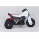 SMT-7788 White elektrinis motociklas vaikams su LED apšvietimu ir ratukais