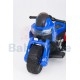 SMT-7788 Blue elektrinis motociklas vaikams su LED žibintais ir atraminiais ratukais