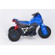 SMT-7788 Blue elektrinis motociklas vaikams su LED žibintais ir atraminiais ratukais