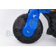 SMT-7788 Blue elektrinis motociklas vaikams su LED žibintais ir atraminiais ratukais