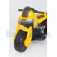 SMT-7788 Yellow elektrinis motociklas vaikams su LED žibintais ir atraminiais ratukais