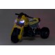 SMT-7788 Yellow elektrinis motociklas vaikams su LED žibintais ir atraminiais ratukais