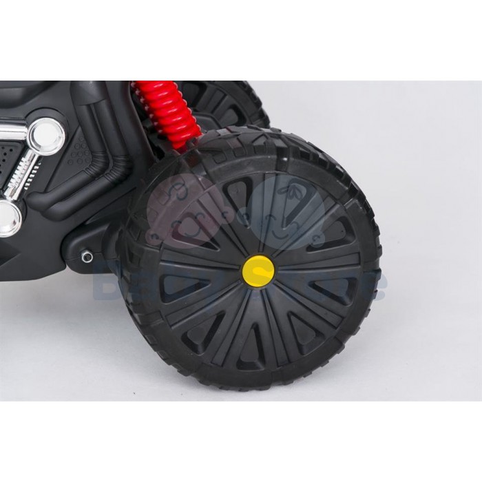 SMT-7788 Yellow elektrinis motociklas vaikams su LED žibintais ir atraminiais ratukais