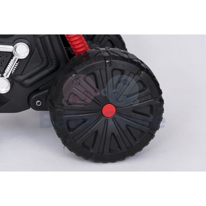 SMT-7788 Red elektrinis motociklas vaikams su ratukais ir LED apšvietimu