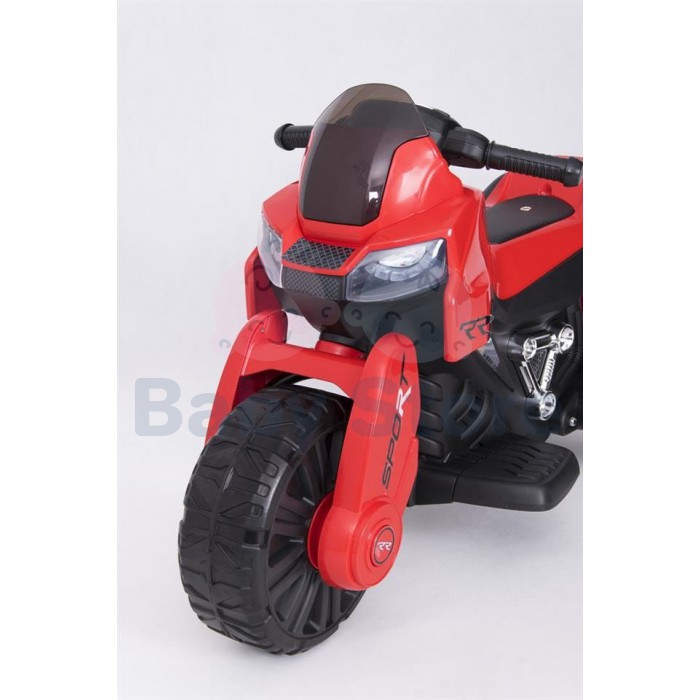 SMT-7788 Red elektrinis motociklas vaikams su ratukais ir LED apšvietimu
