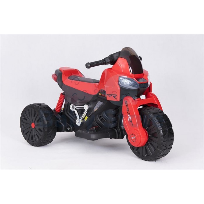 SMT-7788 Red elektrinis motociklas vaikams su ratukais ir LED apšvietimu