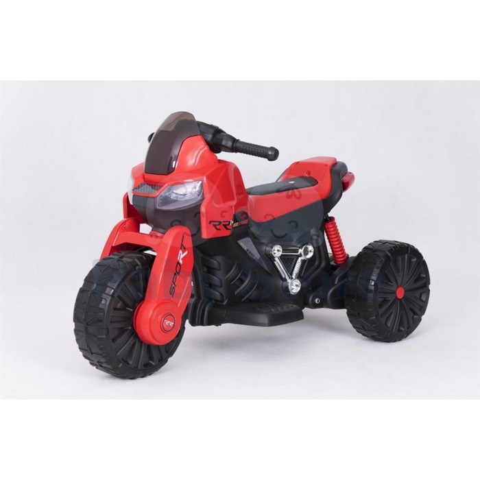 SMT-7788 Red elektrinis motociklas vaikams su ratukais ir LED apšvietimu