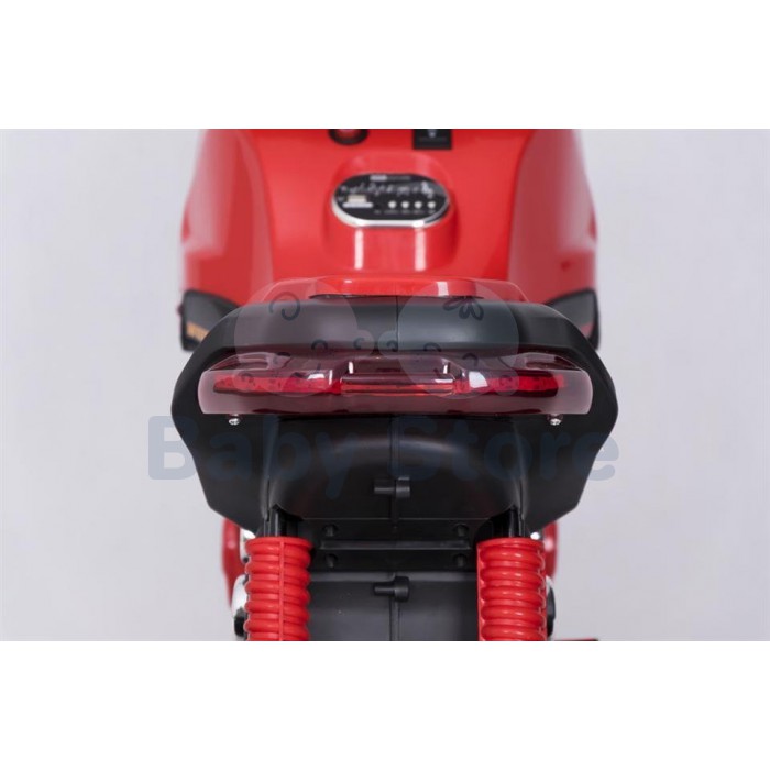 SMT-7788 Red elektrinis motociklas vaikams su ratukais ir LED apšvietimu