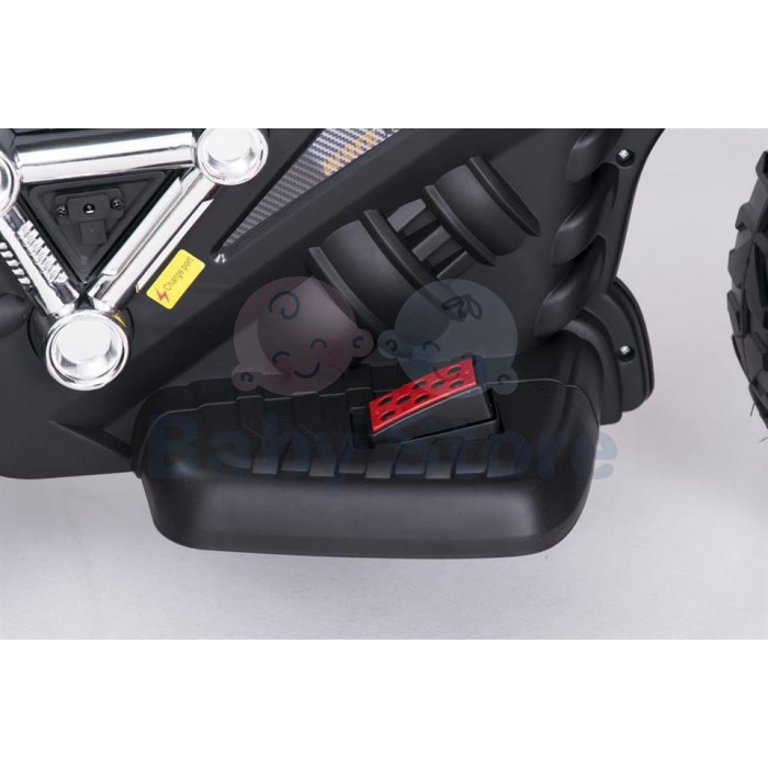 SMT-7788 Red elektrinis motociklas vaikams su ratukais ir LED apšvietimu
