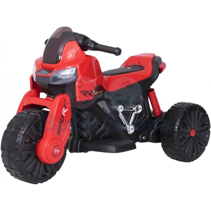 SMT-7788 Red elektrinis motociklas vaikams su ratukais ir LED apšvietimu