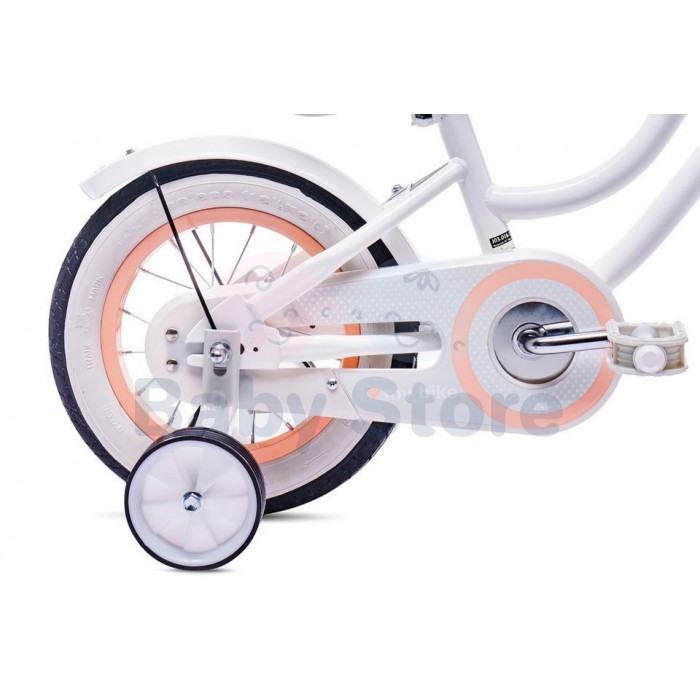 Sun Baby Heart Bike White Peach 12 colių vaikiškas dviratis