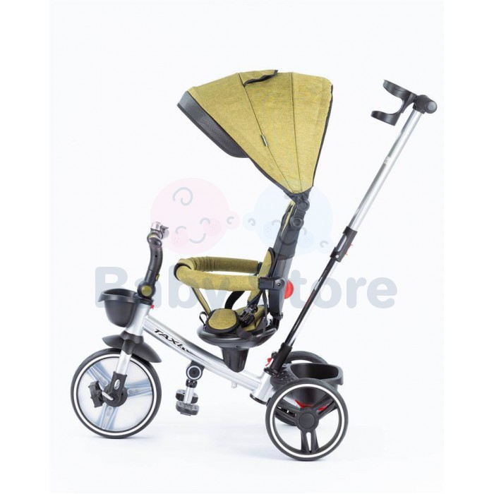 Baby Mix TAXI Green triratukas su rankena vaikams