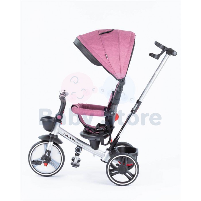Baby Mix TAXI Lightly Pink triratukas su rankena ir apsauginiu lanku
