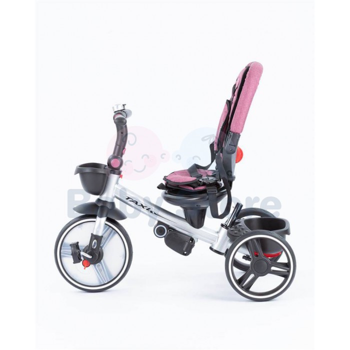 Baby Mix TAXI Lightly Pink triratukas su rankena ir apsauginiu lanku