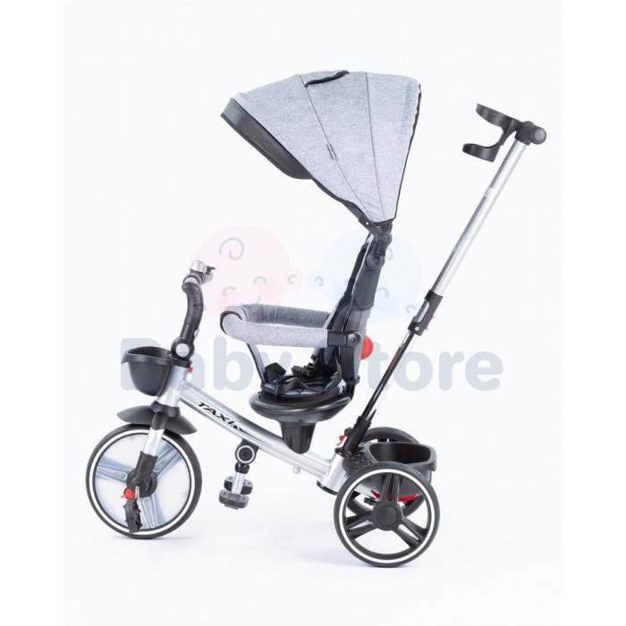 Baby Mix TAXI Grey triratukas su rankena ir apsauginiu lanku