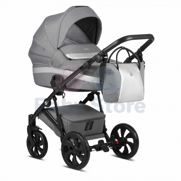 tutis zippy 3in1 universalus vezimelis silver sidabrines spalvos lengvas modelis
