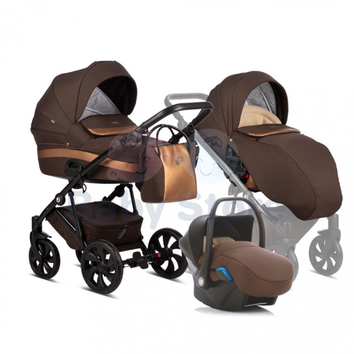 tutis zippy 3in1 universalus vezimelis cacao siltos kakavos spalvos patogus modelis
