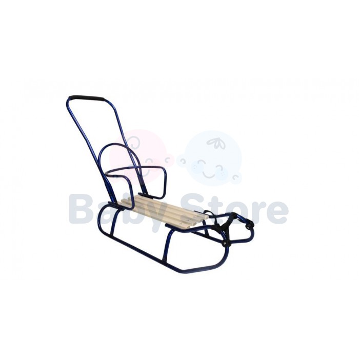 Best for Babies WINTER Blue rogutės su atrama ir stumiama rankena vaikams