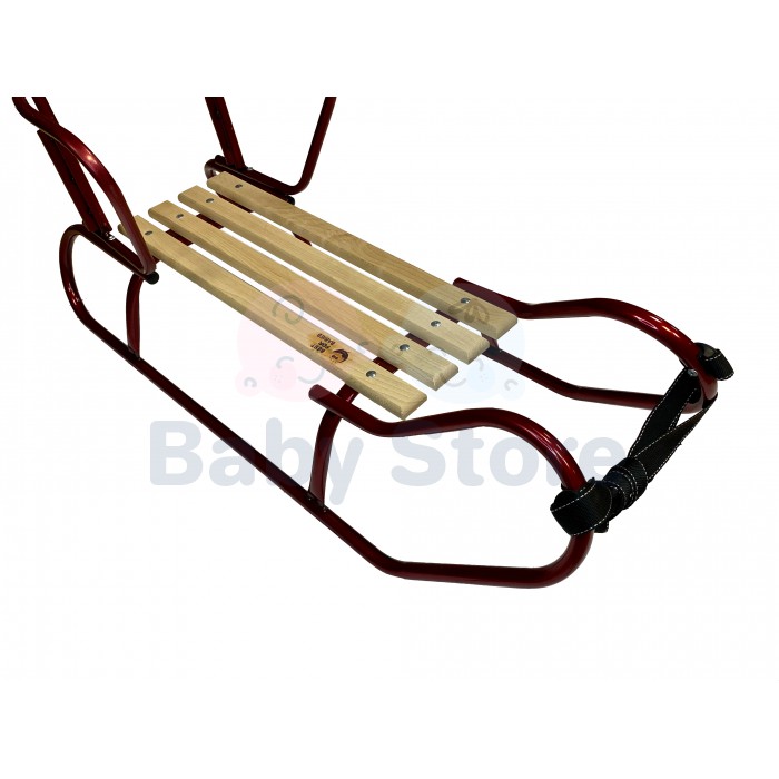 Best for Babies WINTER Red rogutės su atrama ir stumiama rankena vaikams