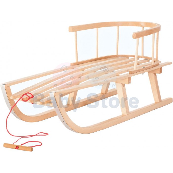 Grygsan medinės rogutės I su apsaugine atrama vaikams