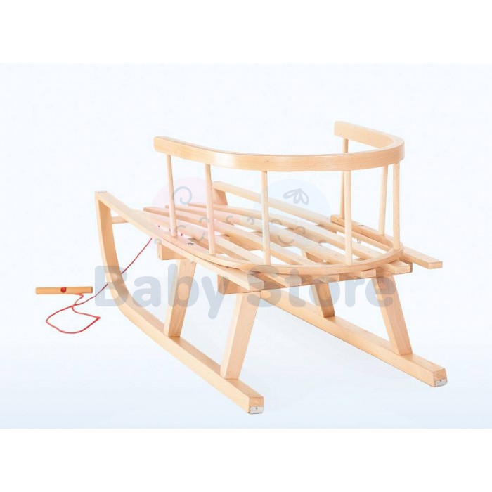 Grygsan medinės rogutės I su apsaugine atrama vaikams