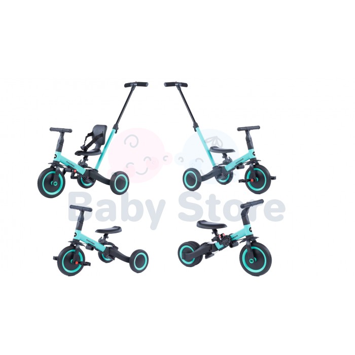 Moovkee MIKE 6in1 Ocean Blue balansinis triratukas–transformeris vaikams