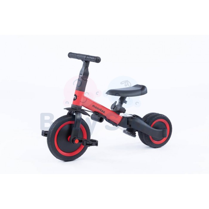 Moovkee MIKE 6in1 Strawberry Red balansinis triratukas–transformeris vaikams