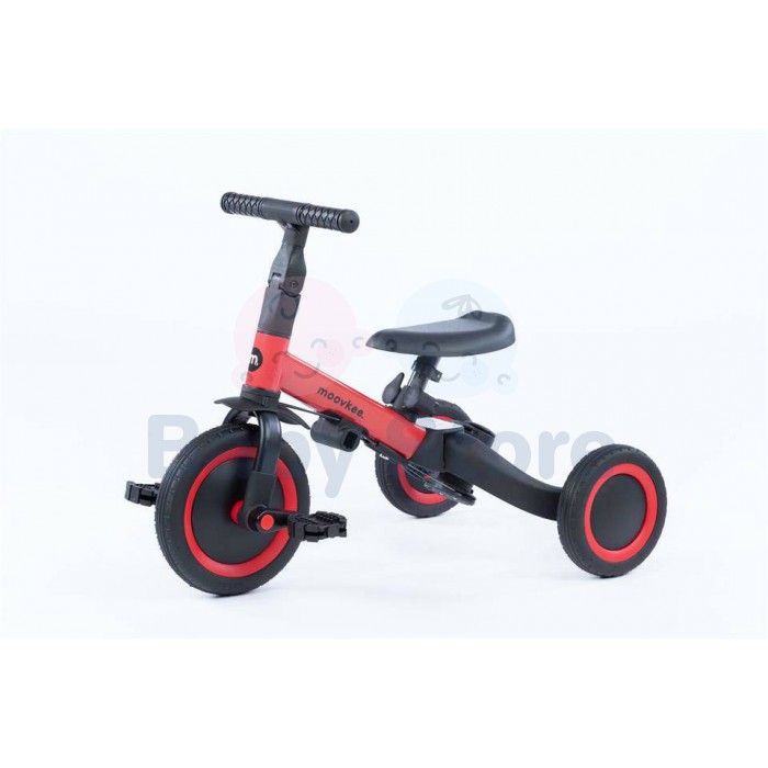 Moovkee MIKE 6in1 Strawberry Red balansinis triratukas–transformeris vaikams