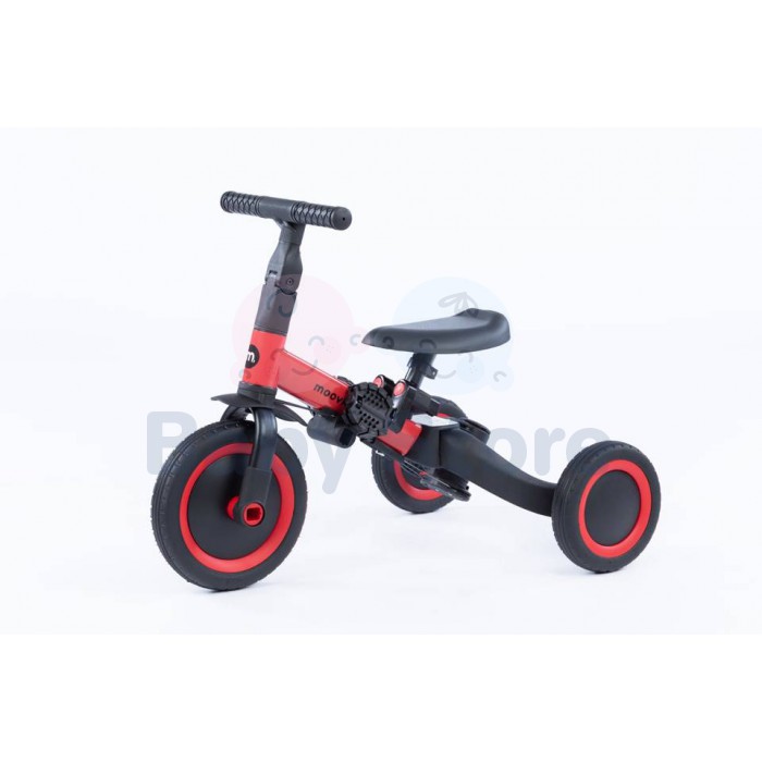 Moovkee MIKE 6in1 Strawberry Red balansinis triratukas–transformeris vaikams