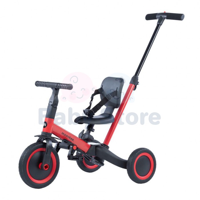 Moovkee MIKE 6in1 Strawberry Red balansinis triratukas–transformeris vaikams