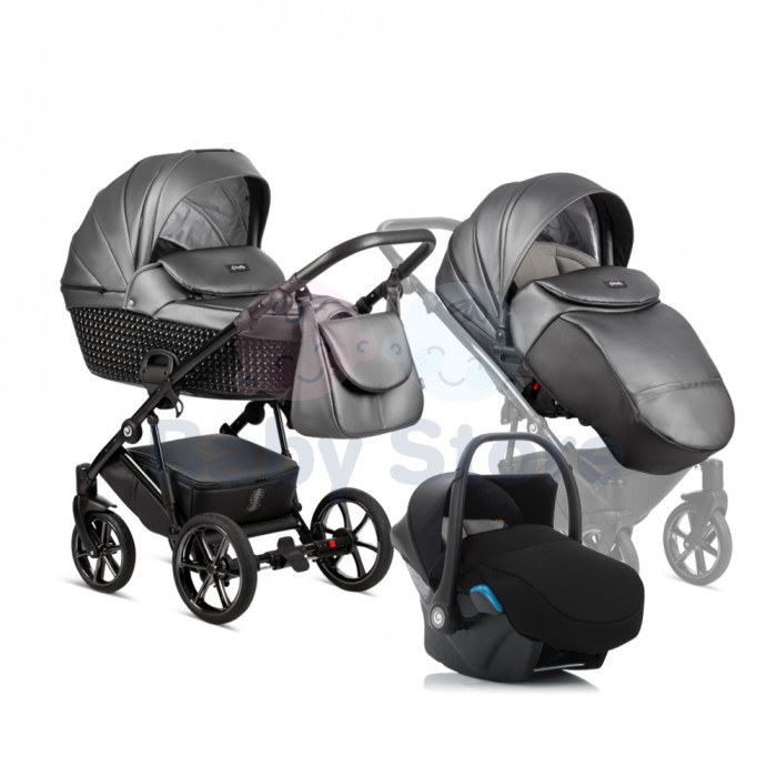 tutis viva life galaxy edition 3in1 universalus vezimelis moon svelniai pilkos ir kremines spalvos premium modelis